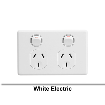GPO Switched Socket Outlet Flush 2G 10A 250V White