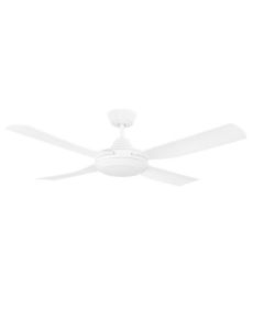 Bondi Ceiling Fan 4Blade w/LED Light 1220mm ABS Matte White