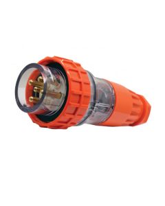 Straight Plug 40A 500V 5 Round Pin IP66