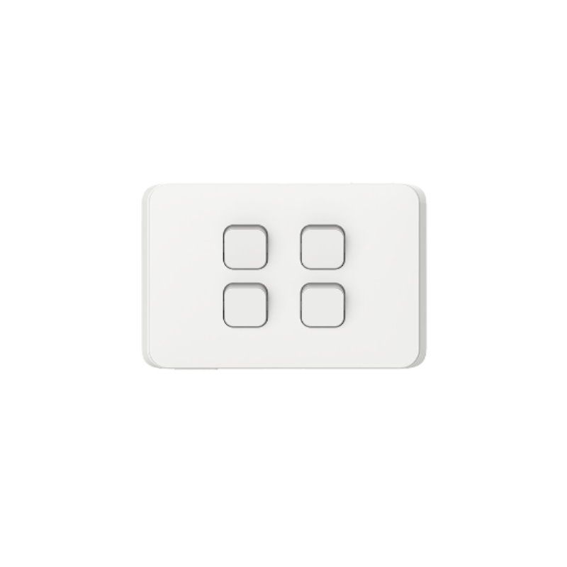Clipsal Sensor Rocker Clipsal Iconic Switch Flush Mount Rocker Standard 4 Gang 10A/AX 250V 1 ...