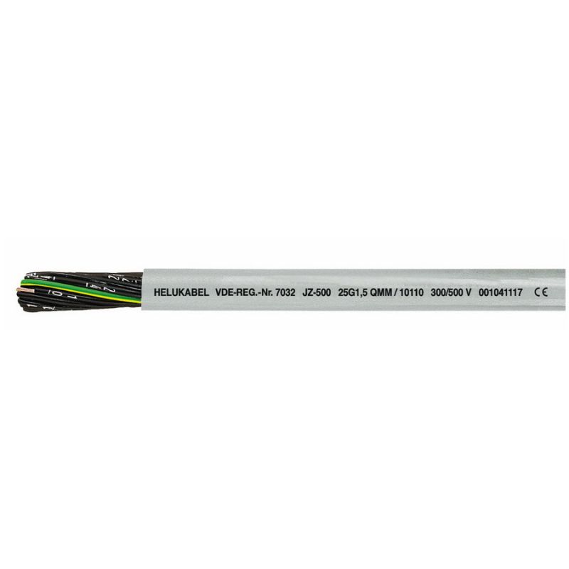 Helukabel JZ-500 Flexible Control Cable Unscreened 6 Core & Earth