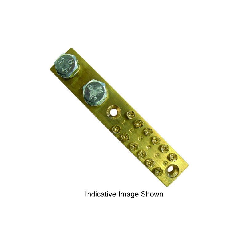 IPD Earth Bar 165A 6 Hole Surface Mount M8 Bolt For 16 mm Cable | Cetnaj