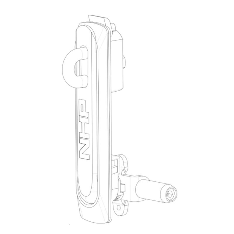 NHP Door Swing Handle Pad-Lockable 10mm IP66 For CEL Panelboard | Cetnaj