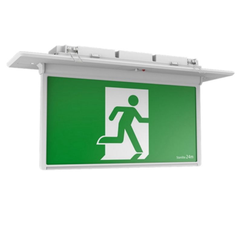 Stanilite Economy LED Exit Blade Recessed Mount 24m White IP20 | Cetnaj