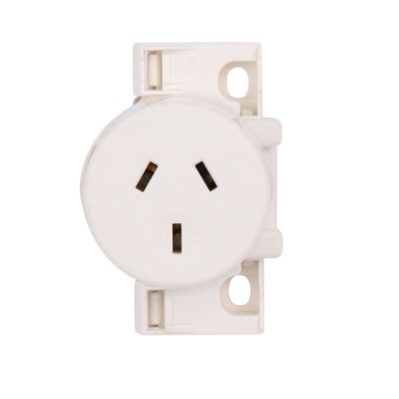 Tesla Single Surface Socket 3 Pin 10Amp 250Volt Switch | Cetnaj