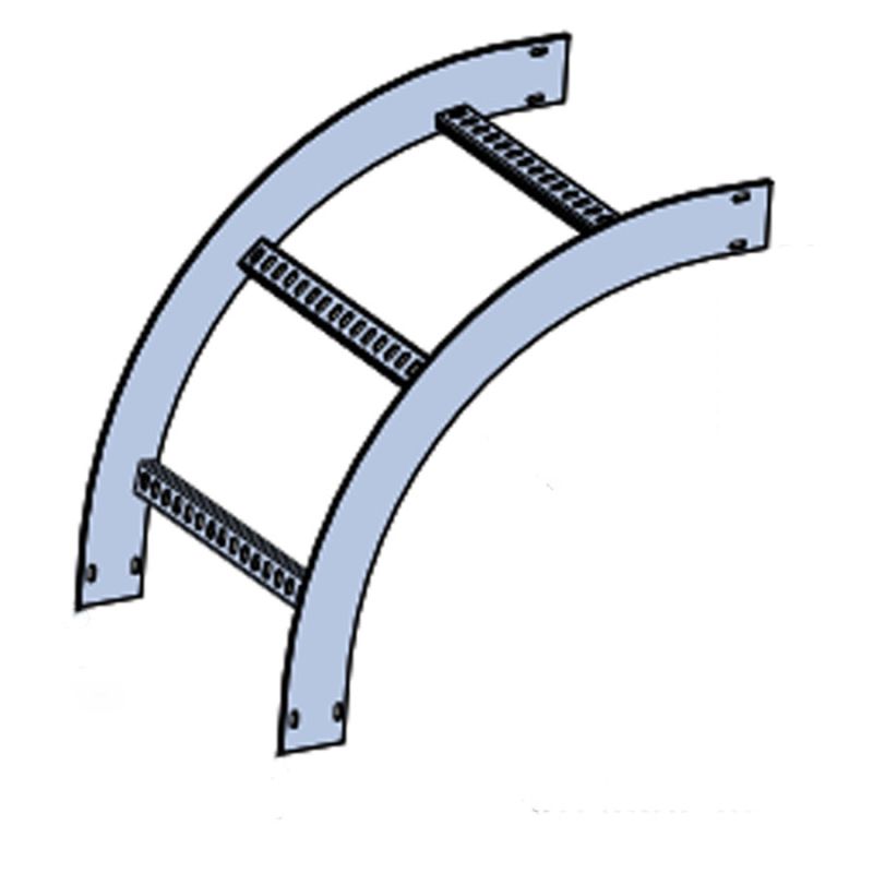Unistrut Cable Ladder External Riser 90deg R600mm W150mm NEMA 20B Steel ...
