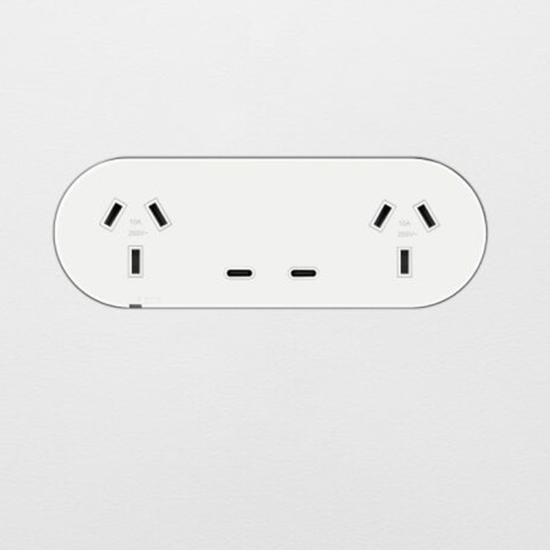 ZETR 13 Flush Double Outlet USBC in Matte White | Cetnaj