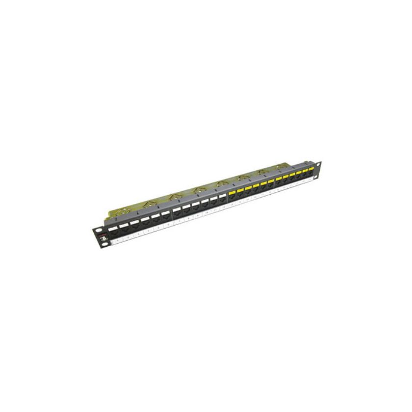 Patch Panel w/Cbl Manage Cat6 1RU 483mm 24 Port Graphite - Cetnaj