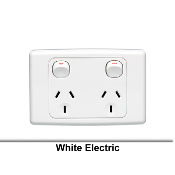 GPO Switched Socket Outlet Flush 2G 10A 250V White