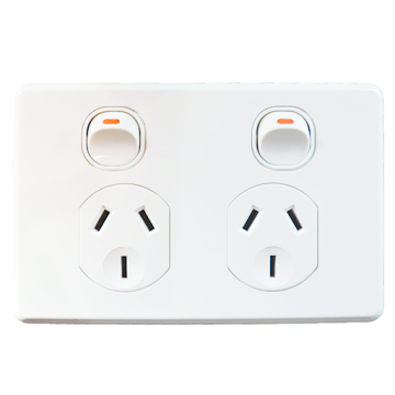GPO Switched Socket Outlet Flush 2G 10A 250V White