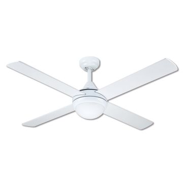 AC Ceiling Fan W/Light 1220in Matt White