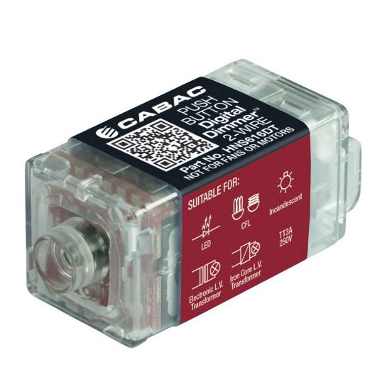 Cabac Light Dimmer Mechanism Push Button 1.5A 230/240V ON/OFF LED ...
