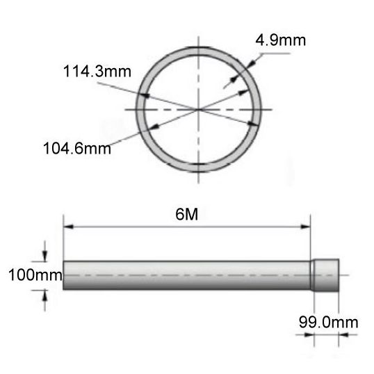 Key Plastics Rigid Conduit Telecommunication 100mm 6M PVC White | Cetnaj
