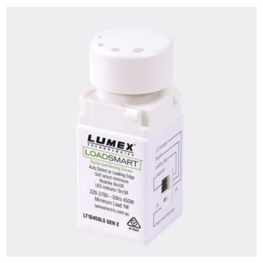 Lumex Light Dimmer Mechanism Rotary LoadSmart 220/270V 450W 1/2 Way LED ...