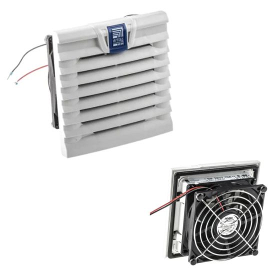 Rittal Filter Fan 20 m3/hr 24 Volt DC 116.5mm Height x 116.5mm Width x ...