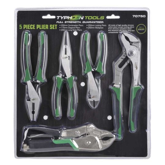 Typhoon Plier Set 5 Piece Nickel Chrome | Cetnaj
