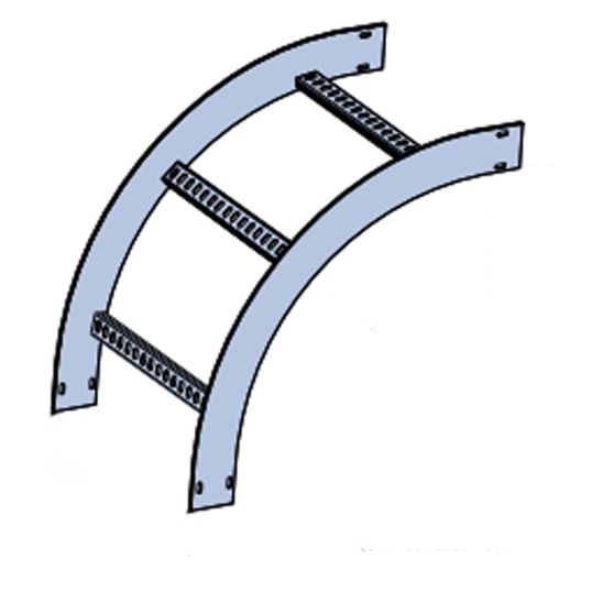 Unistrut Cable Ladder External Riser 90deg R600mm W150mm NEMA 20B Steel ...