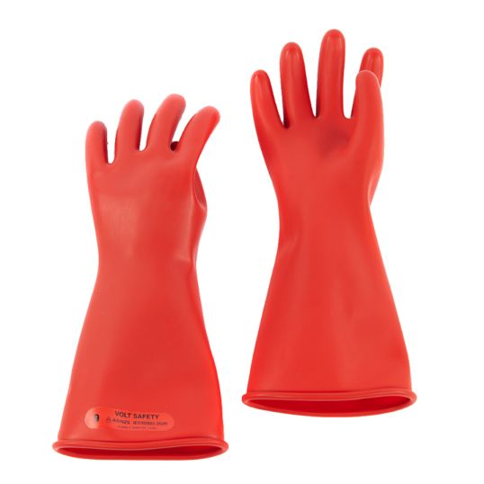 Volt Safety Gloves Electrical Size 11 Class 0 1000 V Red Rolled Edge ...